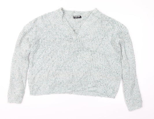 Womens UK Size 8 Fashion Union Green Pullover Jumper