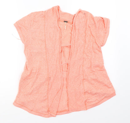 Womens UK Size S Poof Pink Cardigan Jumper