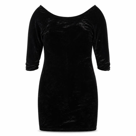 River Island Womens Black  Velour Bodycon  Size 12