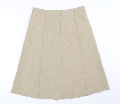 Finnkarelia Womens Beige   Flare Skirt Size 30 in