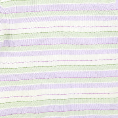 EWM Womens Purple Striped  Pullover Jumper Size 10