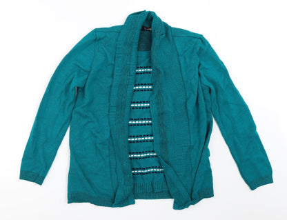 Womens UK Size S Insight Blue Cardigan Jumper