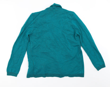 Womens UK Size S Insight Blue Cardigan Jumper