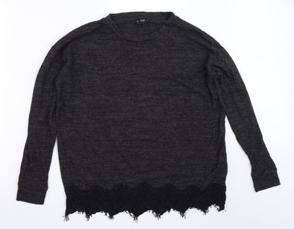 Womens UK Size 10 F&F Grey Pullover Jumper
