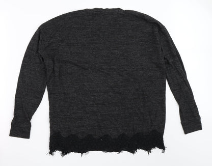 Womens UK Size 10 F&F Grey Pullover Jumper