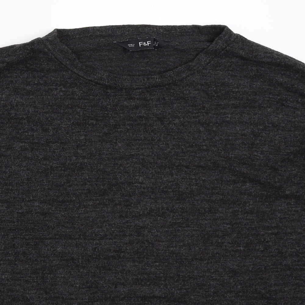 Womens UK Size 10 F&F Grey Pullover Jumper
