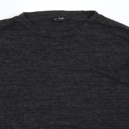 Womens UK Size 10 F&F Grey Pullover Jumper