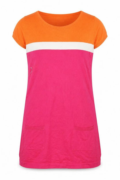 Womens UK Size 12 Papaya Pink Tunic Jumper