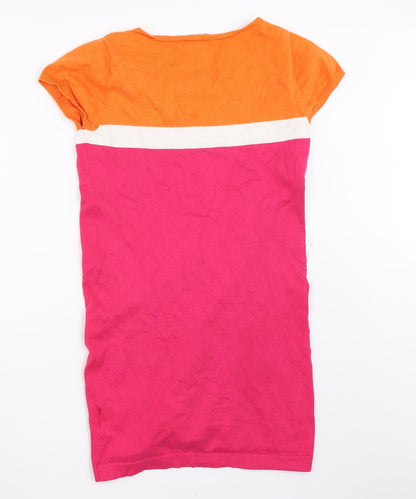 Womens UK Size 12 Papaya Pink Tunic Jumper