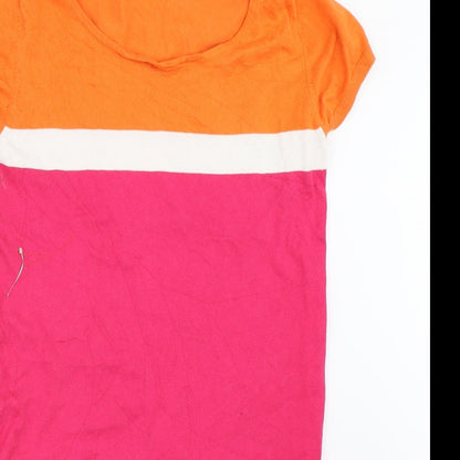 Womens UK Size 12 Papaya Pink Tunic Jumper