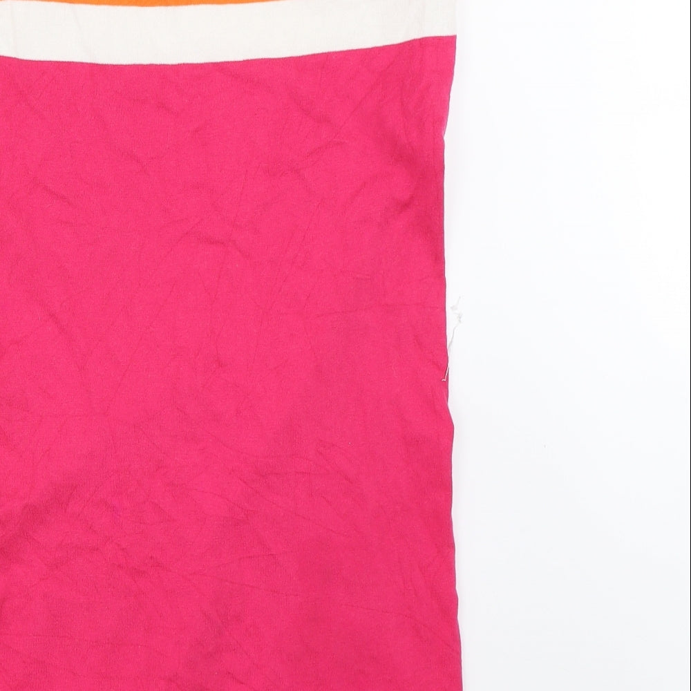 Womens UK Size 12 Papaya Pink Tunic Jumper