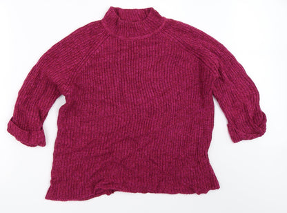Womens UK Size 12 F&F Pink Pullover Jumper