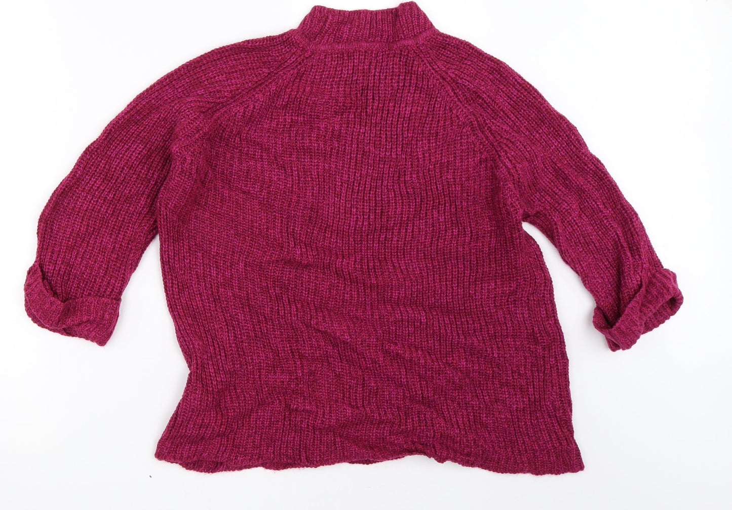 Womens UK Size 12 F&F Pink Pullover Jumper