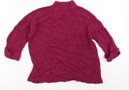 Womens UK Size 12 F&F Pink Pullover Jumper