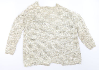 Womens UK Size S New Look Beige Cardigan Jumper