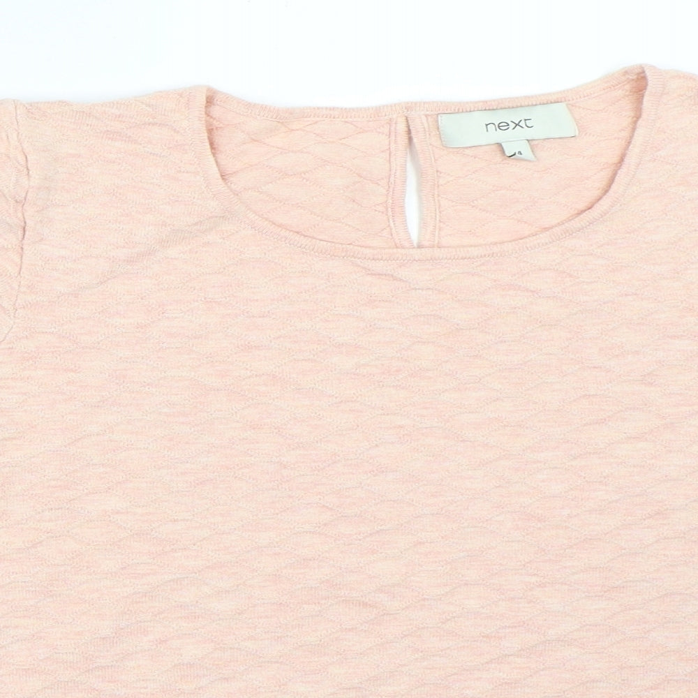 Womens UK Size 14 NEXT Pink Basic T-Shirt