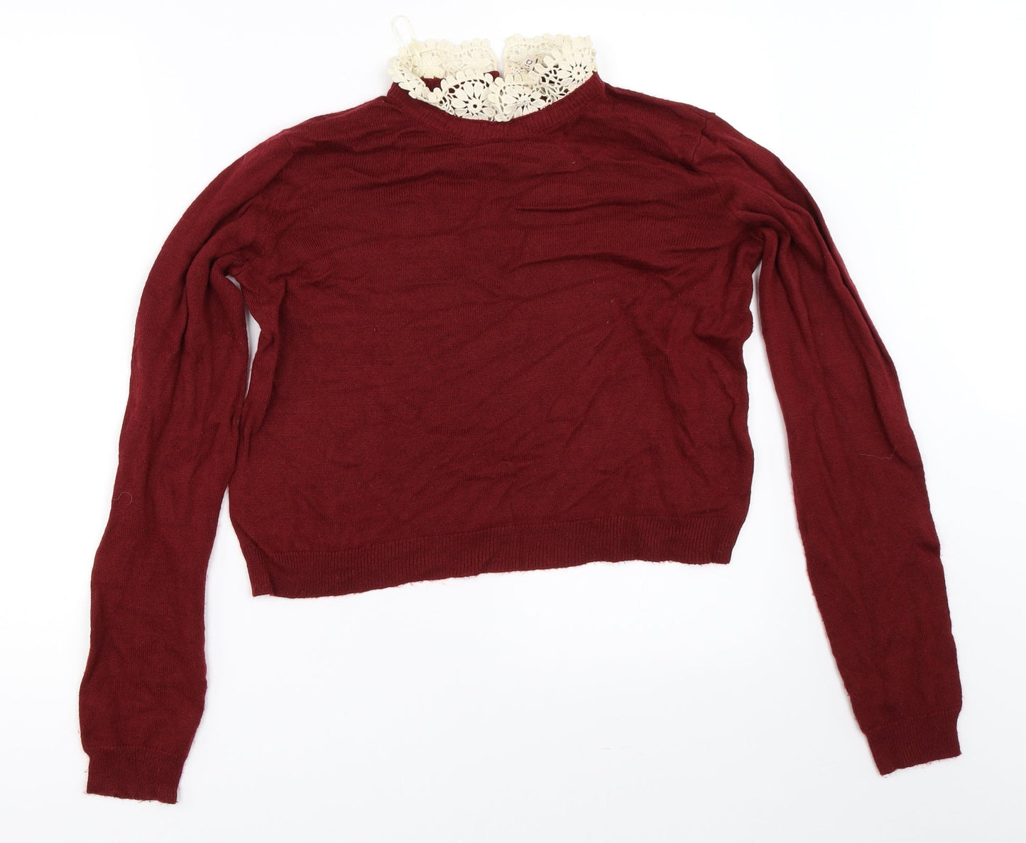 Womens UK Size S H&M Red Pullover Jumper