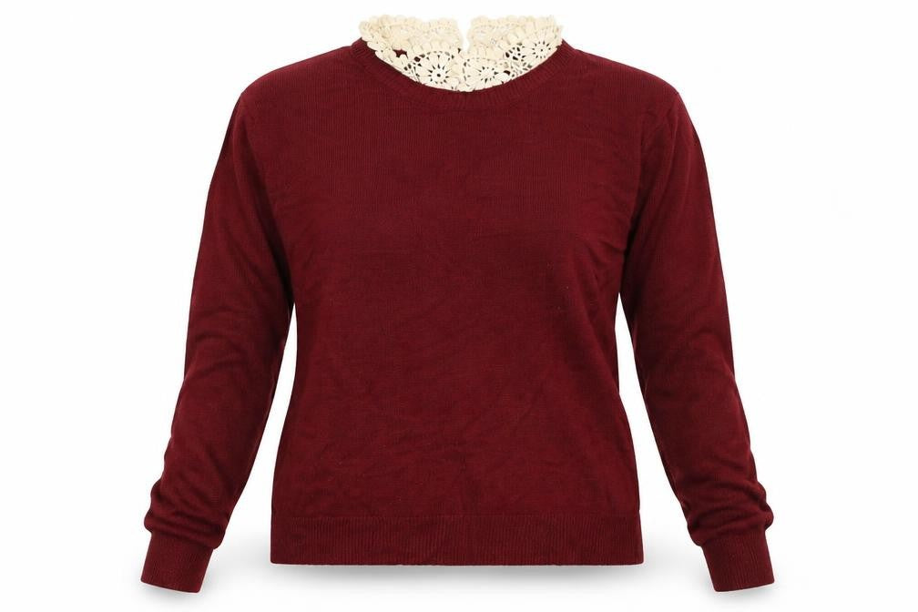 Womens UK Size S H&M Red Pullover Jumper