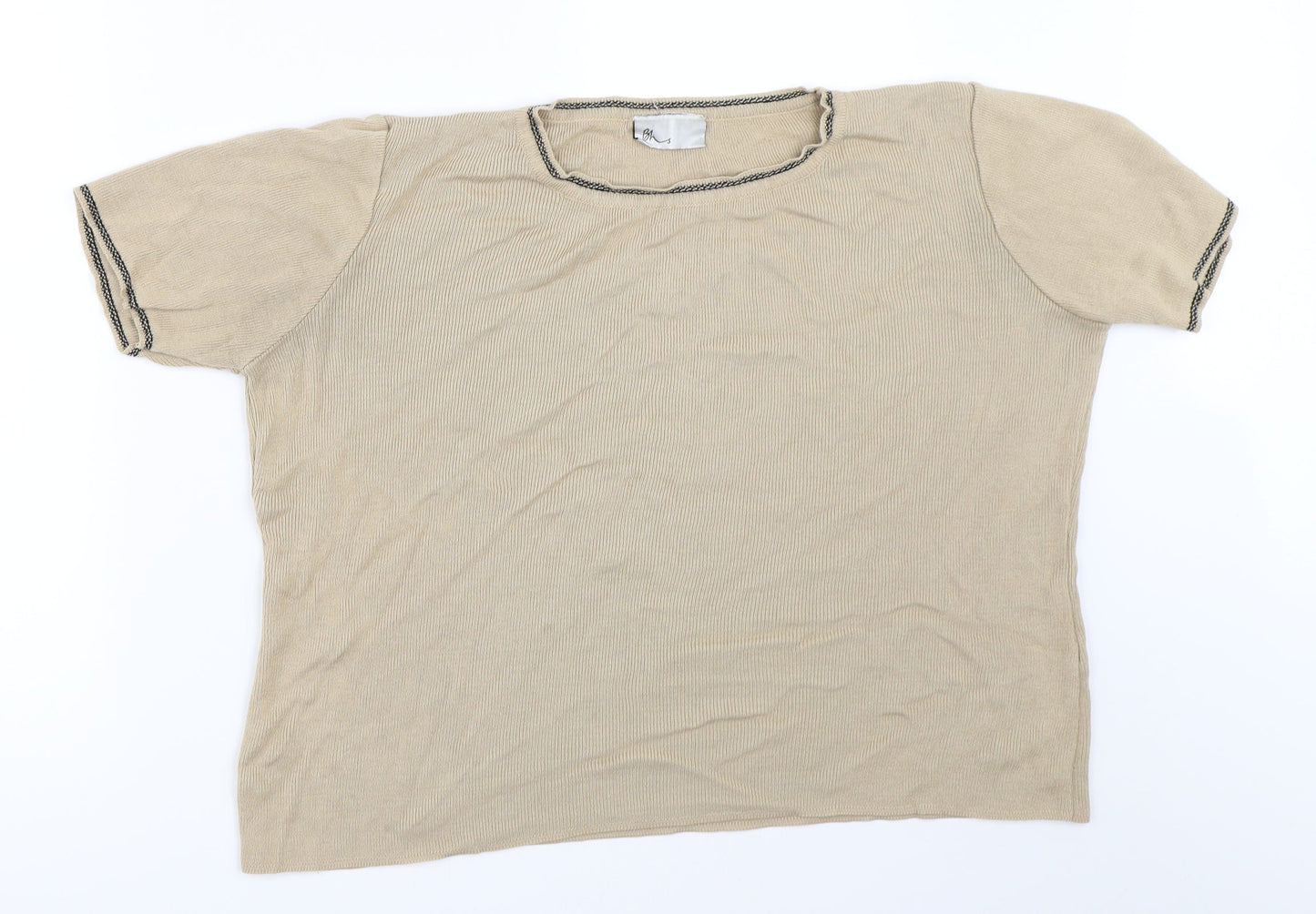 Womens UK Size 16 BHS Beige Pullover Jumper