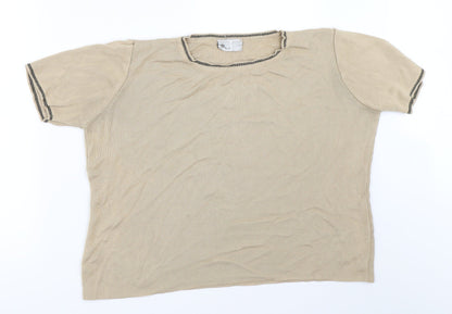 Womens UK Size 16 BHS Beige Pullover Jumper