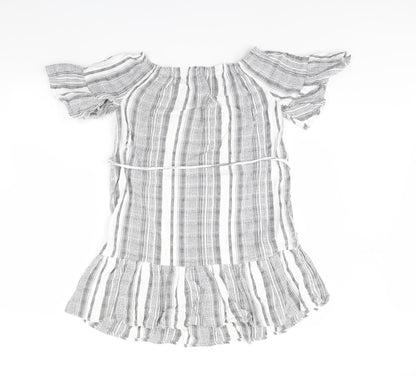 Womens UK Size 8 New Look Grey Basic Blouse