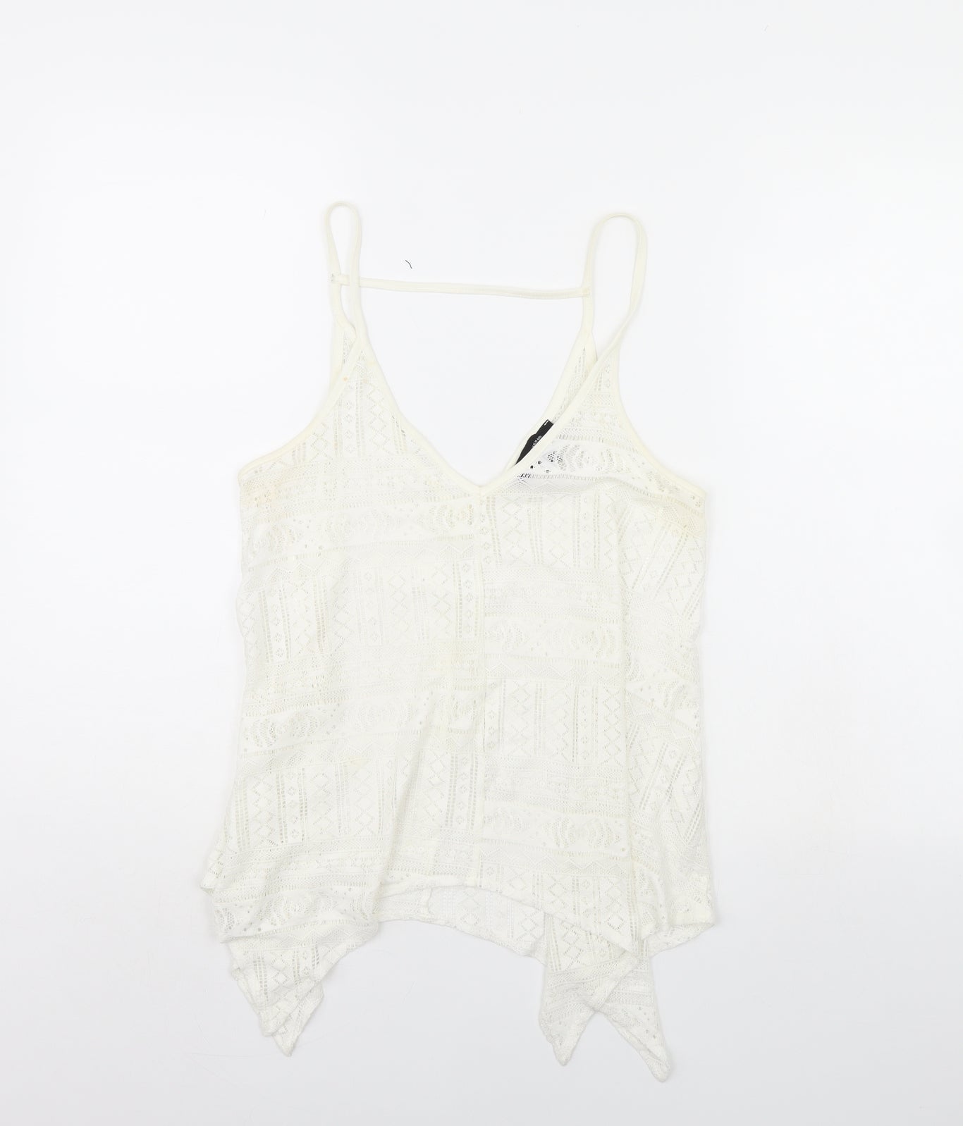 Womens UK Size 8 Atmosphere Ivory Basic Tank