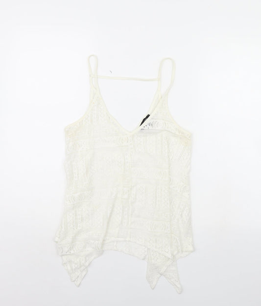 Womens UK Size 8 Atmosphere Ivory Basic Tank