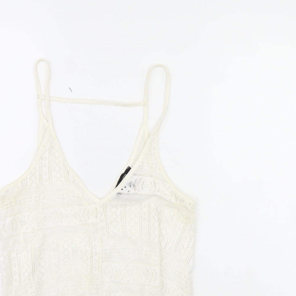 Womens UK Size 8 Atmosphere Ivory Basic Tank