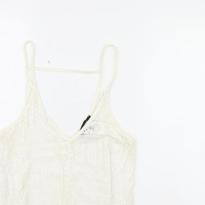 Womens UK Size 8 Atmosphere Ivory Basic Tank