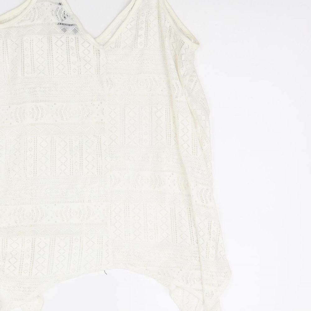 Womens UK Size 8 Atmosphere Ivory Basic Tank