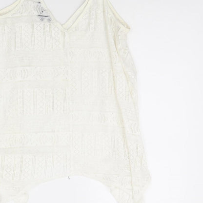 Womens UK Size 8 Atmosphere Ivory Basic Tank