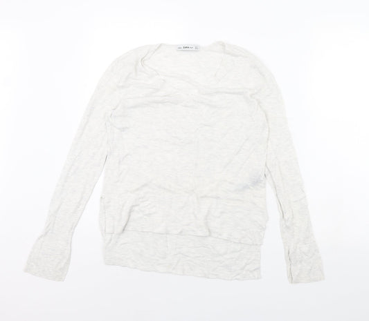 Womens UK Size S Zara Grey Pullover Jumper