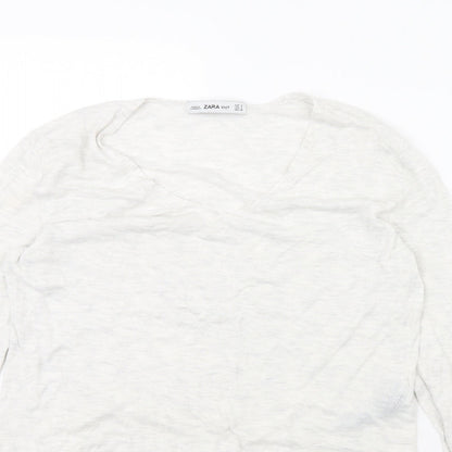 Womens UK Size S Zara Grey Pullover Jumper