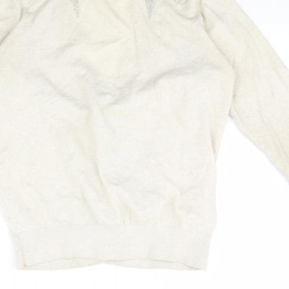Womens UK Size 12 Topshop Beige Cardigan Jumper