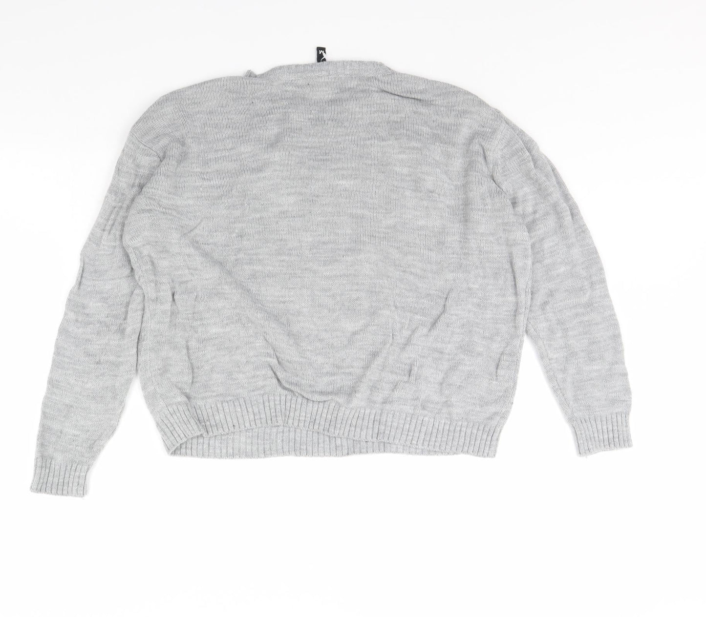 Womens UK Size M Divided Grey Pullover Jumper