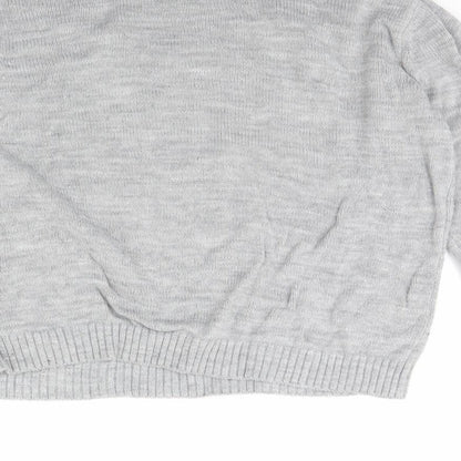 Womens UK Size M Divided Grey Pullover Jumper
