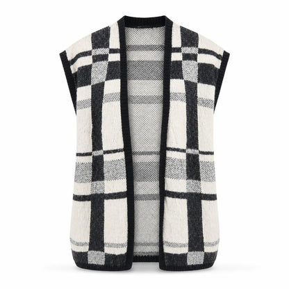 Atmosphere Womens Beige Check  Cardigan Jumper Size S