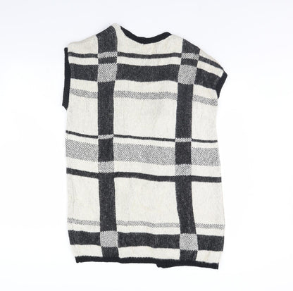 Atmosphere Womens Beige Check  Cardigan Jumper Size S