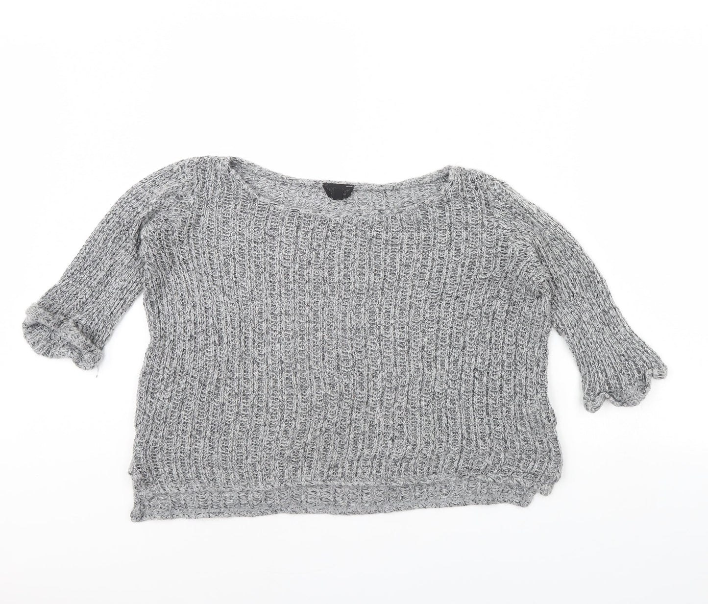 Womens UK Size 10 Topshop Grey Pullover Jumper