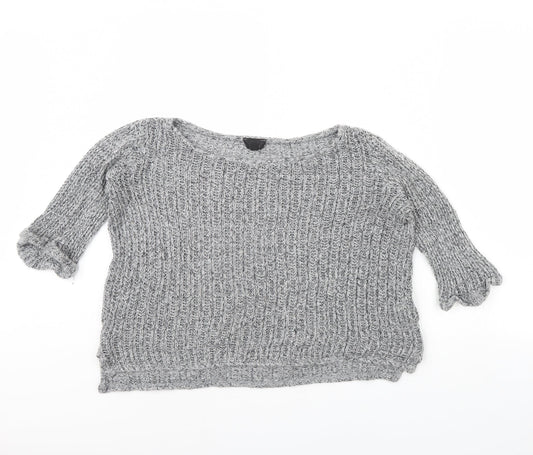 Womens UK Size 10 Topshop Grey Pullover Jumper