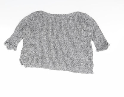 Womens UK Size 10 Topshop Grey Pullover Jumper
