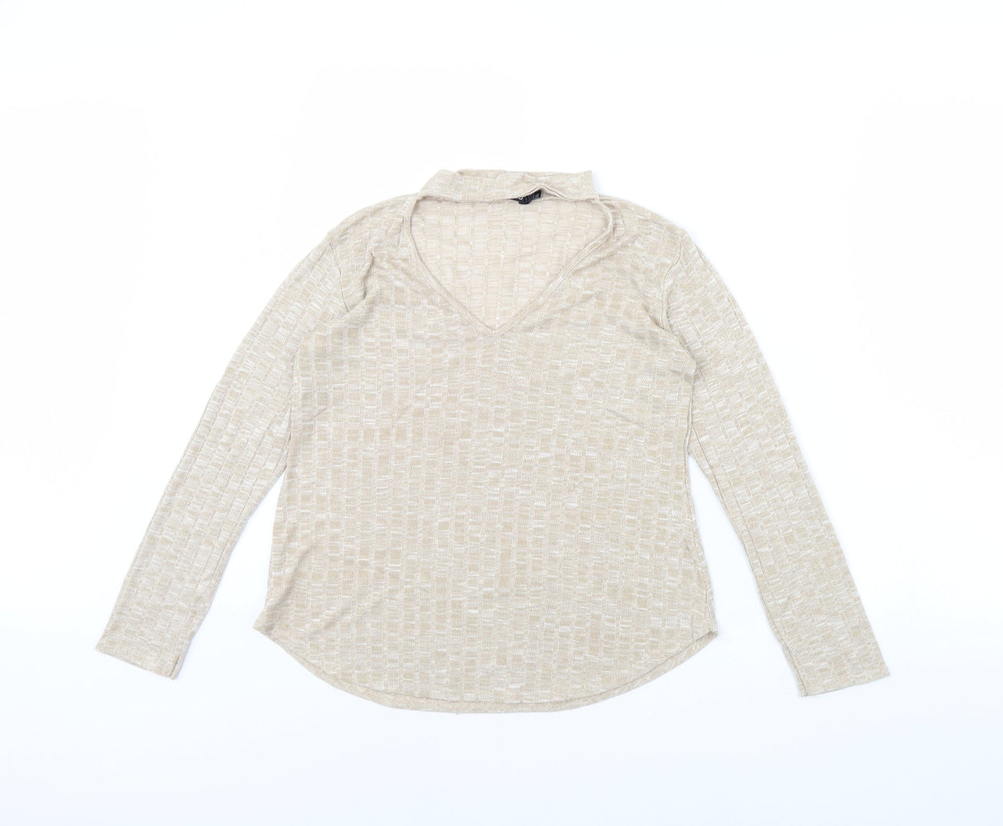 Boohoo Womens Beige   Pullover Jumper Size 10