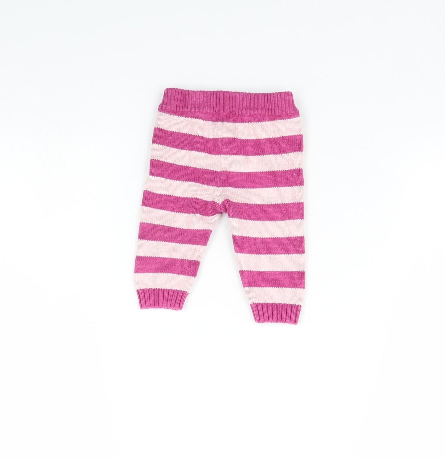 John Lewis Girls Purple Striped  Jogger Trousers Size 0-3 Months
