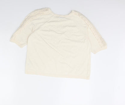 Womens UK Size 14 Per Una Ivory Pullover Jumper