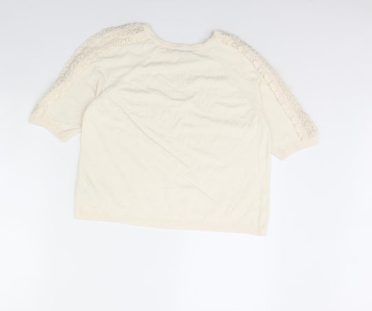 Womens UK Size 14 Per Una Ivory Pullover Jumper