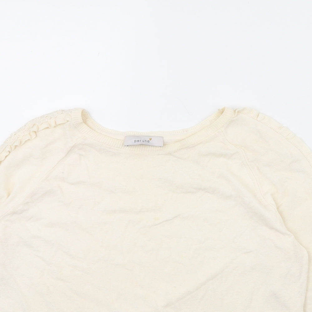 Womens UK Size 14 Per Una Ivory Pullover Jumper