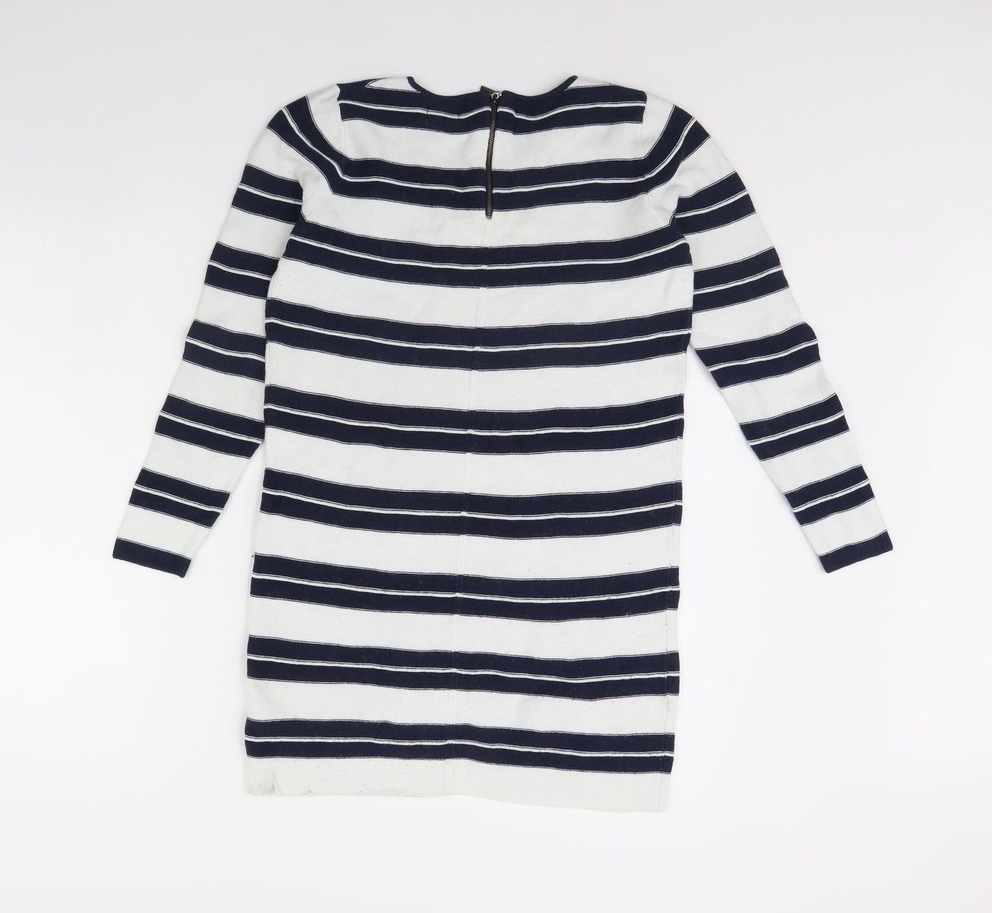 m&s Womens White Striped  Mini  Size 10