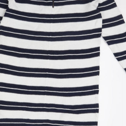 m&s Womens White Striped  Mini  Size 10