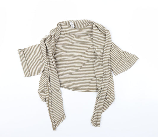 George Womens Brown Striped  Jacket  Size 12