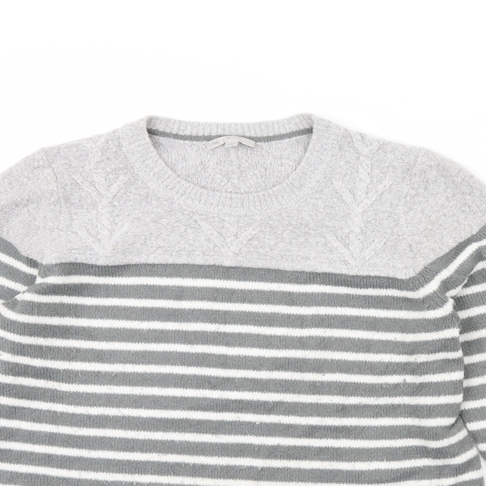 Gap Mens Grey Striped  Pullover Jumper Size XL